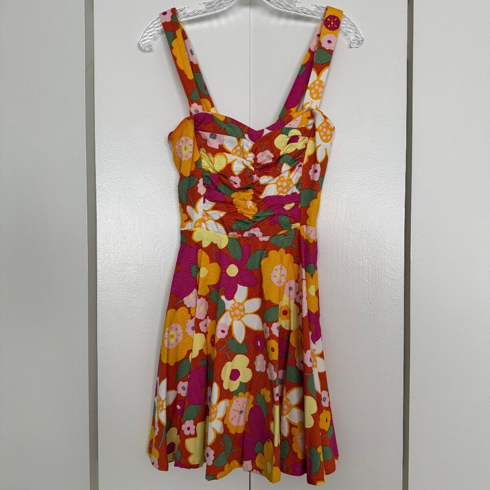 ModCloth 60s Floral Dress XS